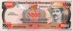 5000 Cordobas NICARAGUA  1987 P.157