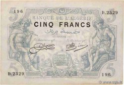 5 Francs ALGÉRIE 1921 P.071b