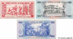 50, 100 et 500 Pesos Lot GUINÉE BISSAU  1990 P.10, P.11 et P.12 NEUF