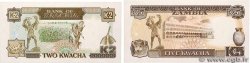 2 et 5 Kwacha Lot ZAMBIE  1989 P.29a et P.30a pr.NEUF