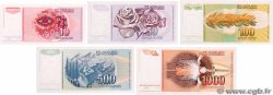 10 au 1000 Dinara Lot YUGOSLAVIA  1990 P.103 au P.107 FDC