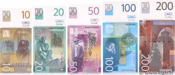 10 au 200 Dinara Lot YUGOSLAVIA  2000 P.153 au P.157 UNC