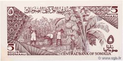 5 Shilin = 5 Shillings SOMALIA  1986 P.31 q.FDC