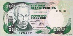 200 Pesos Oro COLOMBIA  1992 P.429A