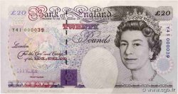20 Pounds Petit numéro ANGLETERRE  1993 P.387a