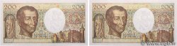 200 Francs MONTESQUIEU Modifié Consécutifs FRANCE  1994 F.70/2.01 SUP