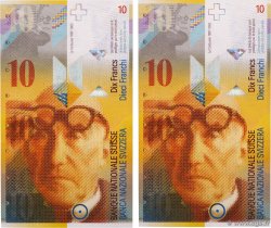 10 Francs Consécutifs SUISSE  2008 P.67c