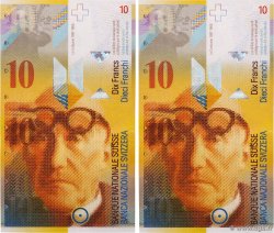 10 Francs Consécutifs SUISSE  2008 P.67c