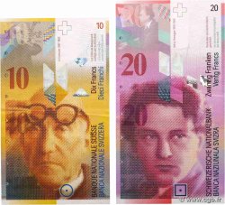 10 et 20 Francs Lot SUISSE  2000 P.67a et P.69c