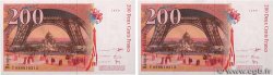 200 Francs EIFFEL Consécutifs FRANCE  1999 F.75.05 pr.NEUF