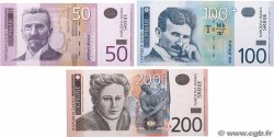 50 Dinara, 100 et 200 Lot SERBIE  2005 P.40, P.41b et P.42a