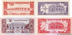 25 et 50 Piastres Lot SUDáN  1983 P.23, P.24, P.37 et P.38 FDC