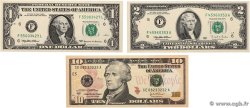 1, 2 et 10 Dollars Lot ÉTATS-UNIS D&nbsp;AMÉRIQUE Atlanta et Richmond 1995 P.497, P.504 et P.520