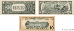 1, 2 et 10 Dollars Lot ÉTATS-UNIS D