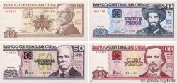 10, 20, 50 et 100 Pesos Lot CUBA  2010 P.117l, P.122f, P.127a et P.129a