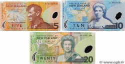 5 , 10 et 20 Dollars Lot NOUVELLE-ZÉLANDE  1999 P.185a, P.186a et P.187a