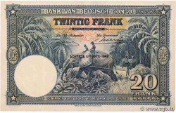 20 Francs BELGIAN CONGO  1949 P.15G VF