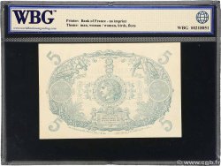 5 Francs Cabasson violet MARTINIQUE  1946 P.06 AU