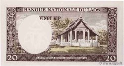 20 Kip LAOS  1963 P.11b fST+