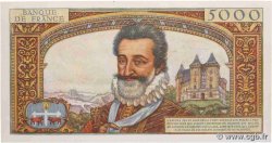 5000 Francs HENRI IV FRANCE  1958 F.49.07 AU+