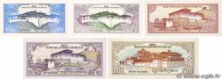 1, 2, 5, 10 et 20 Ngultrum Lot BHOUTAN  1986 P.12b, P.13, P.14b, P.15b et P.16b NEUF