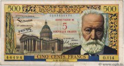 5 NF sur 500 Francs Victor HUGO FRANCE  1958 F.52.01