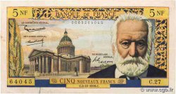 5 Nouveaux Francs VICTOR HUGO FRANCE  1959 F.56.04