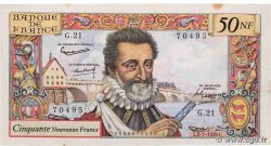 50 Nouveaux Francs HENRI IV FRANCE  1959 F.58.02