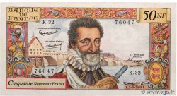 50 Nouveaux Francs HENRI IV FRANCE  1959 F.58.03