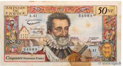 50 Nouveaux Francs HENRI IV FRANCE  1959 F.58.04