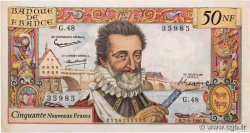 50 Nouveaux Francs HENRI IV FRANCE  1960 F.58.05