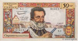 50 Nouveaux Francs HENRI IV FRANCE  1959 F.58.01