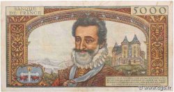 5000 Francs HENRI IV FRANCE  1957 F.49.02 TB+