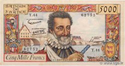 5000 Francs HENRI IV FRANCE  1958 F.49.05
