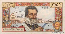 5000 Francs HENRI IV FRANCE  1958 F.49.06