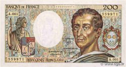200 Francs MONTESQUIEU FRANCE  1981 F.70.01A1