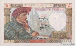 50 Francs JACQUES CŒUR FRANCE  1940 F.19.01 AU