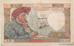 50 Francs JACQUES CŒUR FRANCE  1940 F.19.04