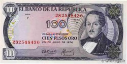 100 Pesos Oro KOLUMBIEN  1974 P.415