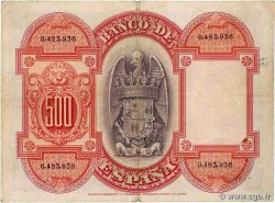 500 Pesetas SPAGNA  1927 P.073a MB