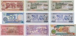 50 à 10000 Meticais Lot MOZAMBICO  1980 P.125, P.126, P.127, P.130a et b, P.131a, P.132c, P.133b, P.134 et P.137 q.FDC