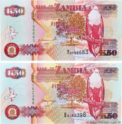 50 Kwacha Lot SAMBIA  1992 P.37a et P.37b