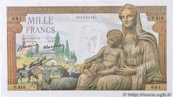 1000 Francs DÉESSE DÉMÉTER FRANKREICH  1942 F.40.03