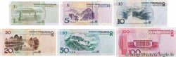 1 à 100 Yuan Lot REPUBBLICA POPOLARE CINESE  1999 P.895a, P.0898, P.0903a, P.095 et P.096 MB a BB