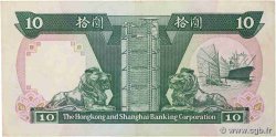 10 Dollars Numéro spécial HONG KONG  1987 P.191a VF
