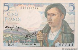 5 Francs BERGER FRANCE  1943 F.05.01