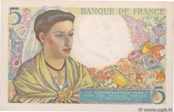 5 Francs BERGER FRANCE  1943 F.05.01 pr.NEUF