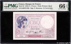 5 Francs FEMME CASQUÉE modifié FRANCIA  1940 F.04.15