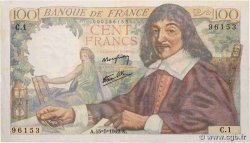 100 Francs DESCARTES FRANCE  1942 F.27.01