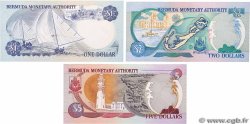 1, 2 et 5 Dollars Lot BERMUDES  1982 P.28b, P.50b et P.51a pr.NEUF